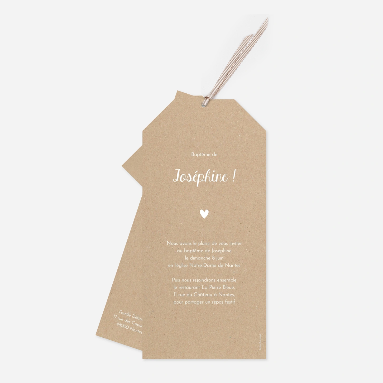 Faire-part baptême Instants partagés