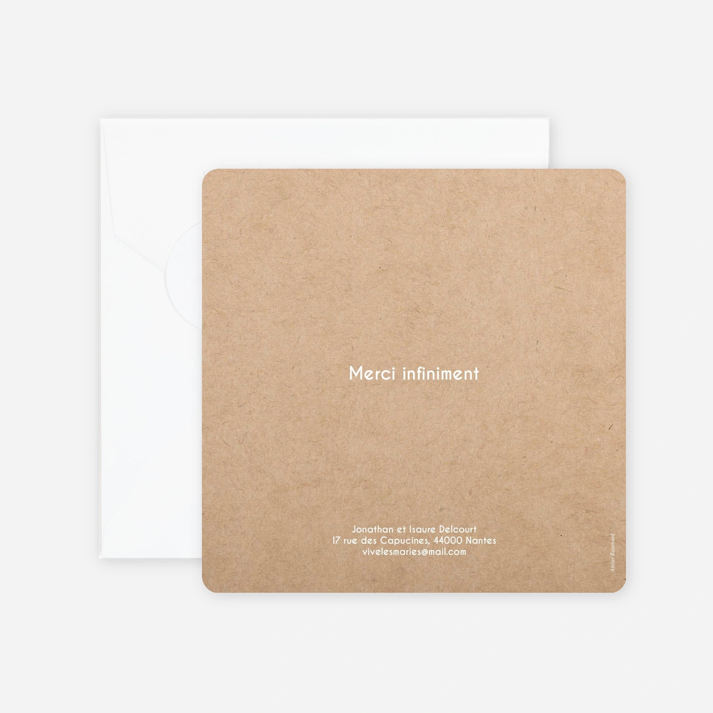 Carte de remerciements Instants partagés