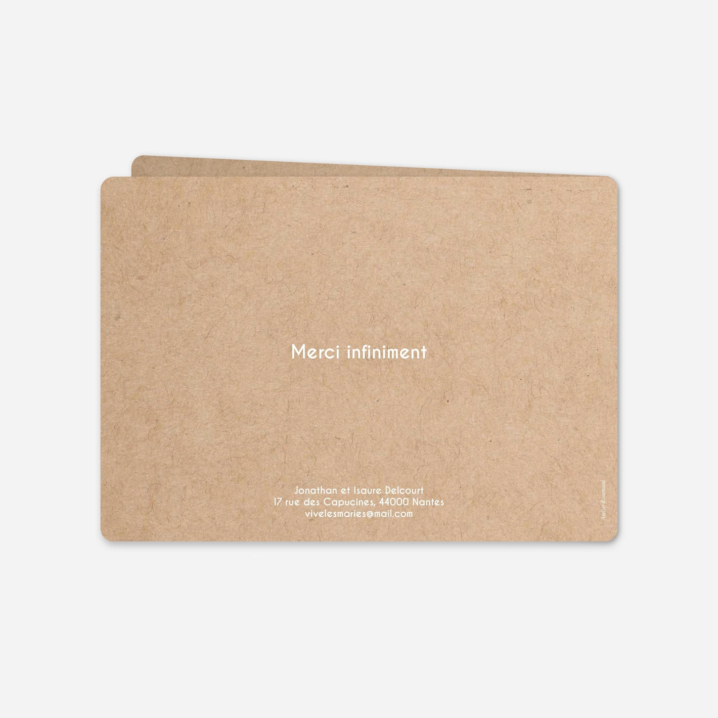 Carte de remerciements Instants partagés