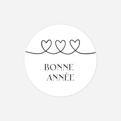 Étiquette cadeau Noël Liens du coeur