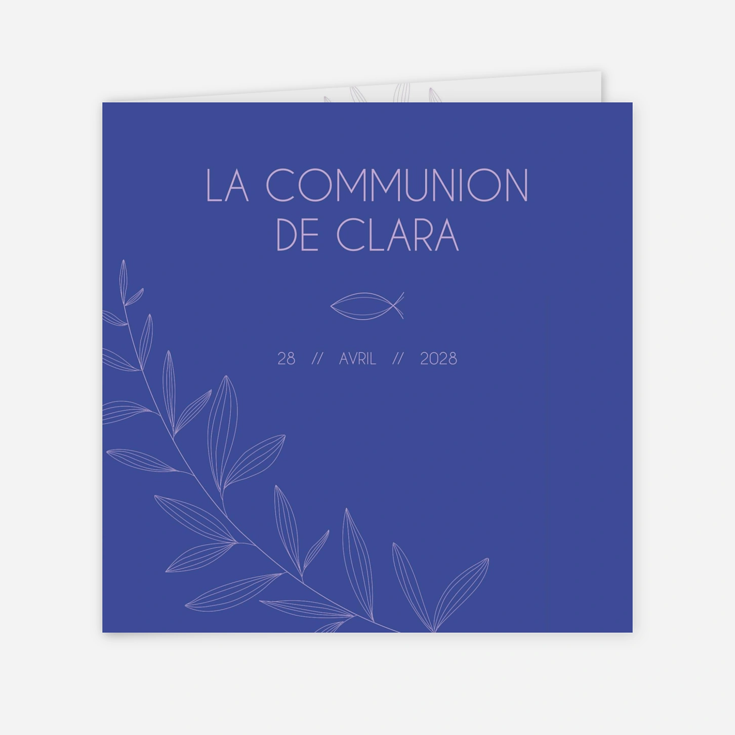 Invitation communion Poisson Minimaliste