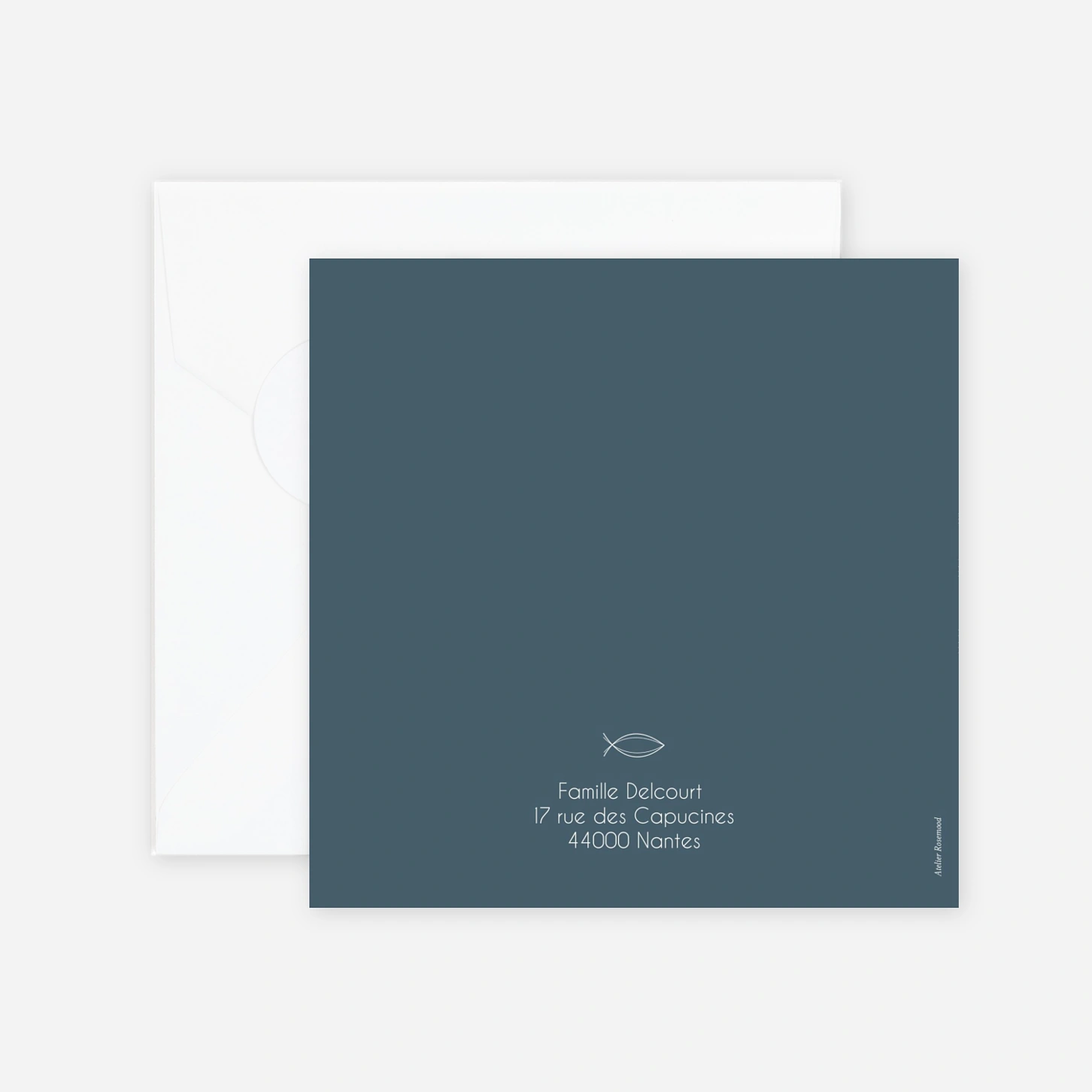 Invitation communion Poisson Minimaliste