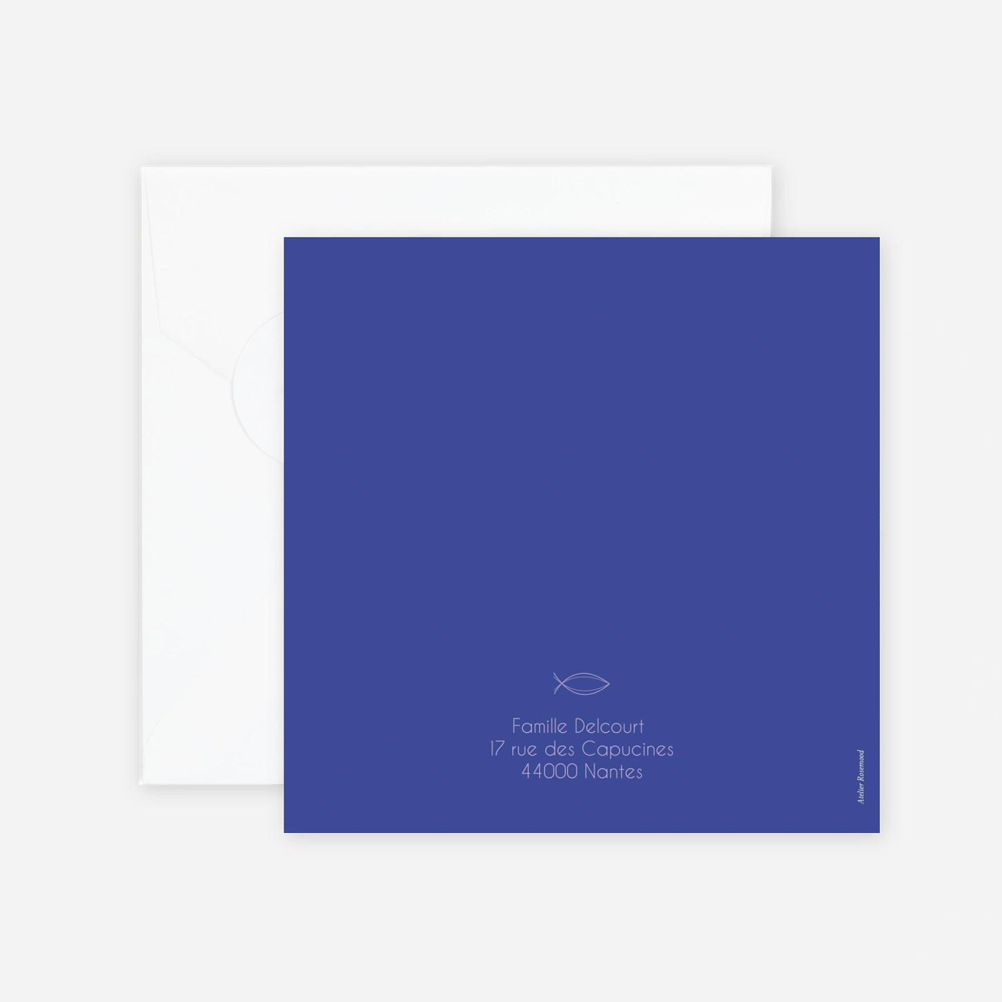 Invitation communion Poisson Minimaliste