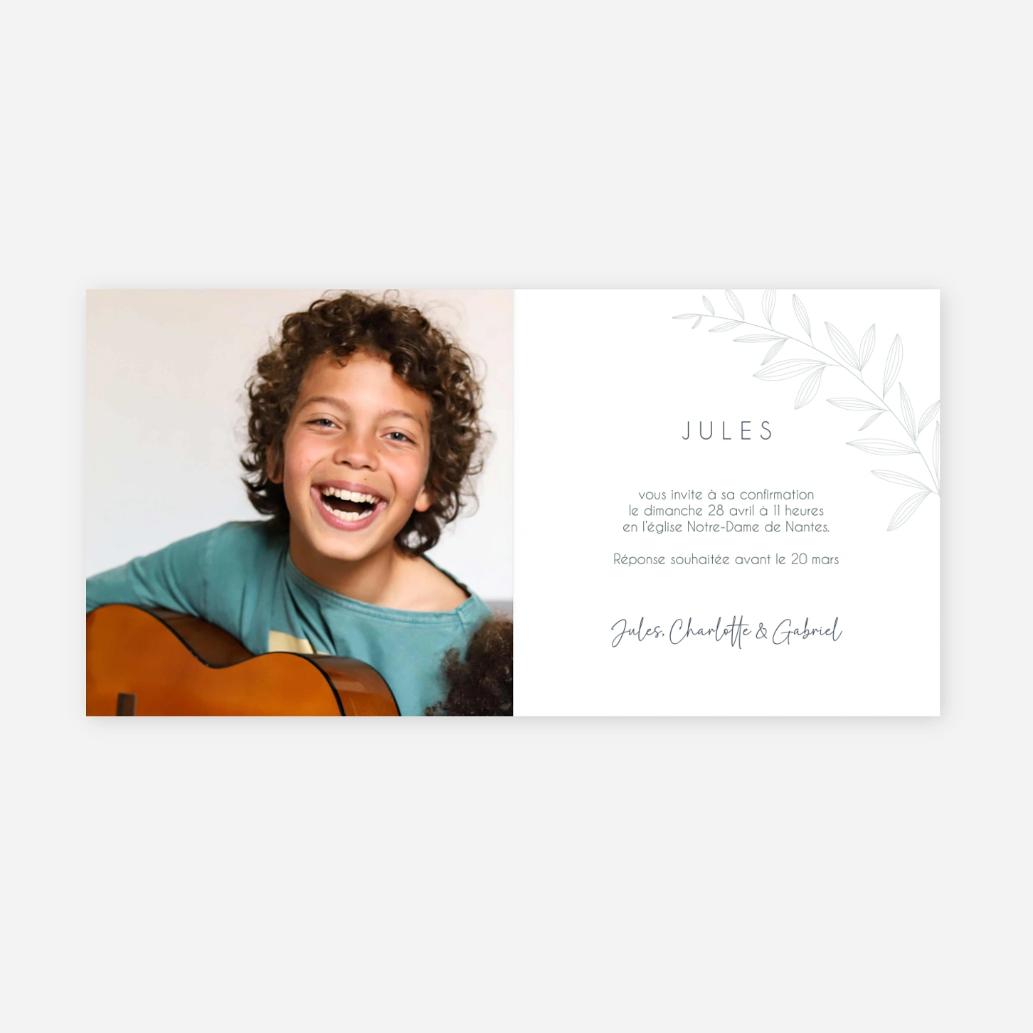 Invitation Confirmation Poisson Minimaliste