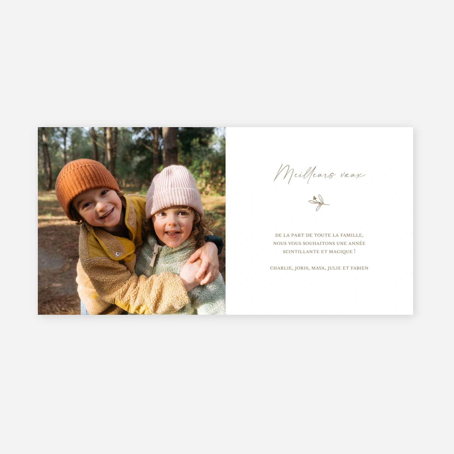 Carte de voeux Instants festifs