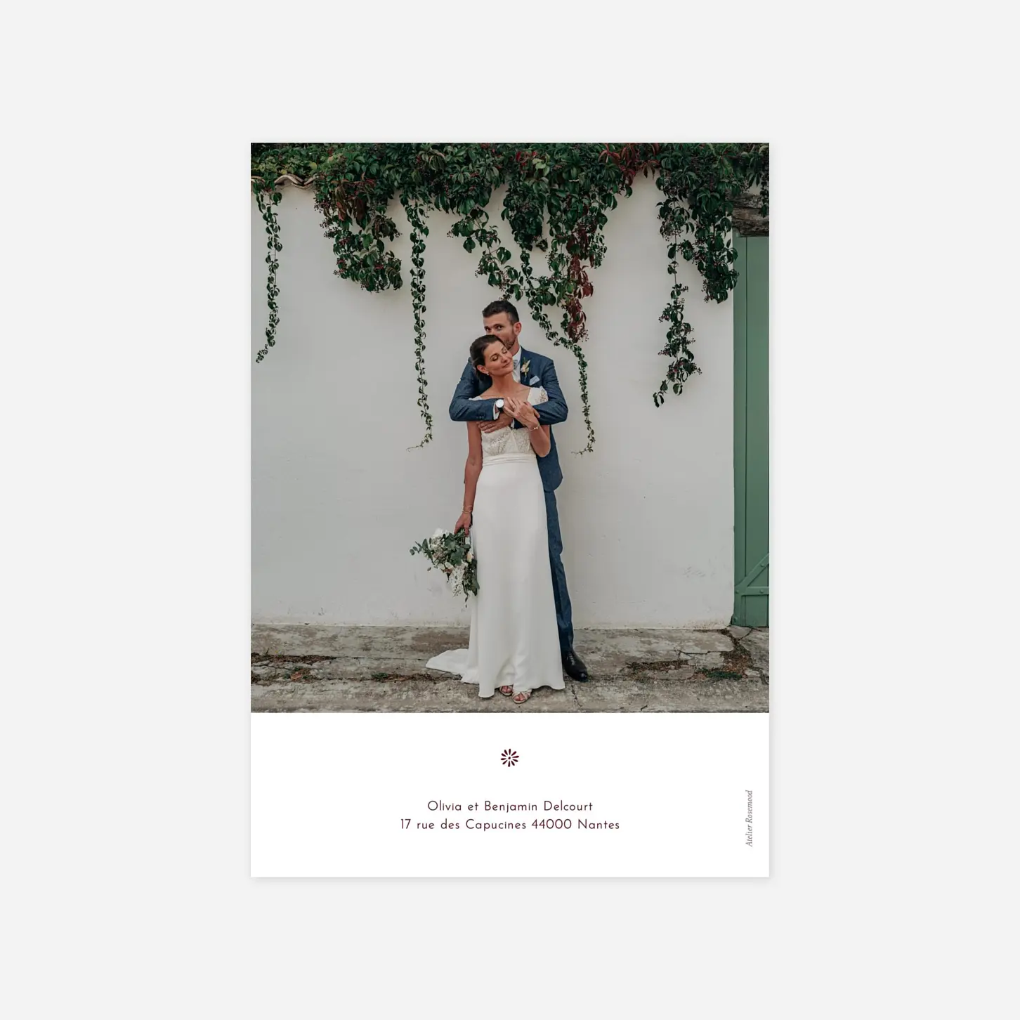 Carte de remerciements Laure de Sagazan II