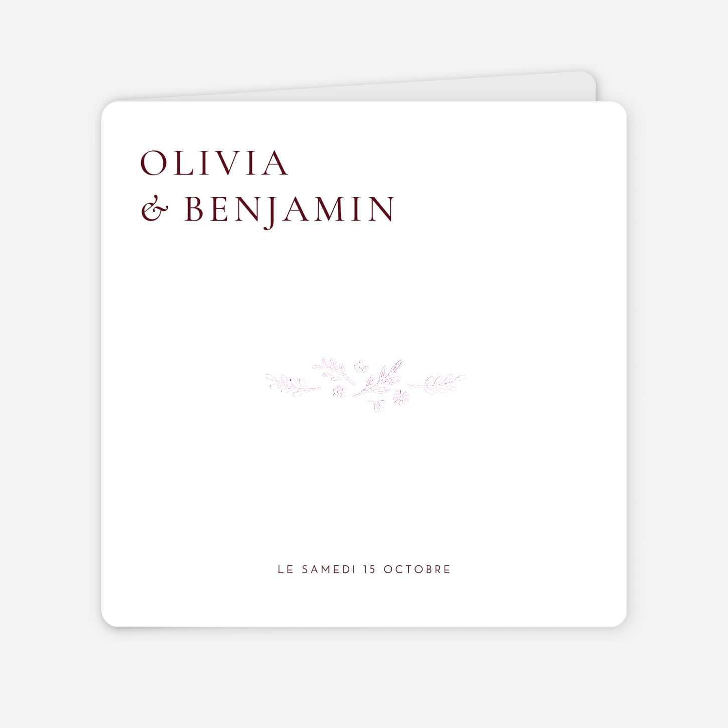 Faire-part mariage Laure de Sagazan II