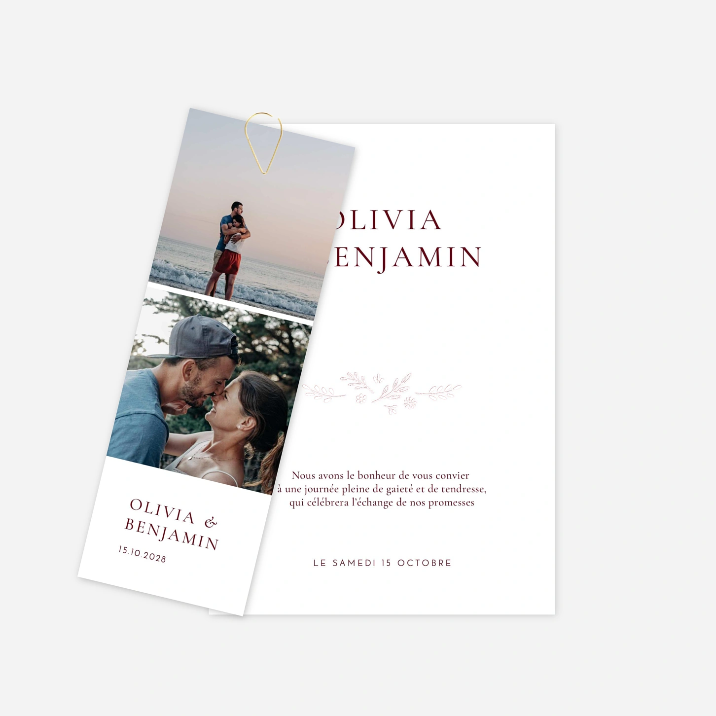 Faire-part mariage Laure de Sagazan II