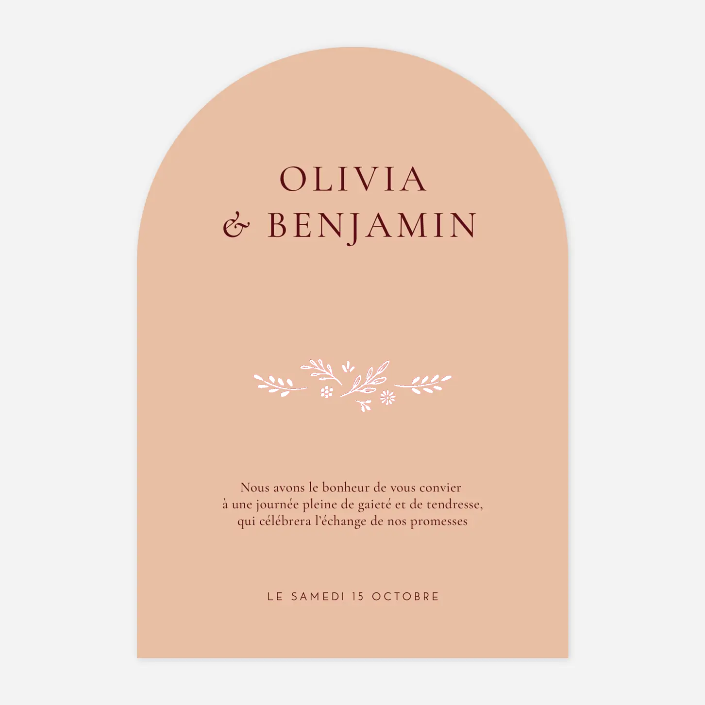 Faire-part mariage Laure de Sagazan II