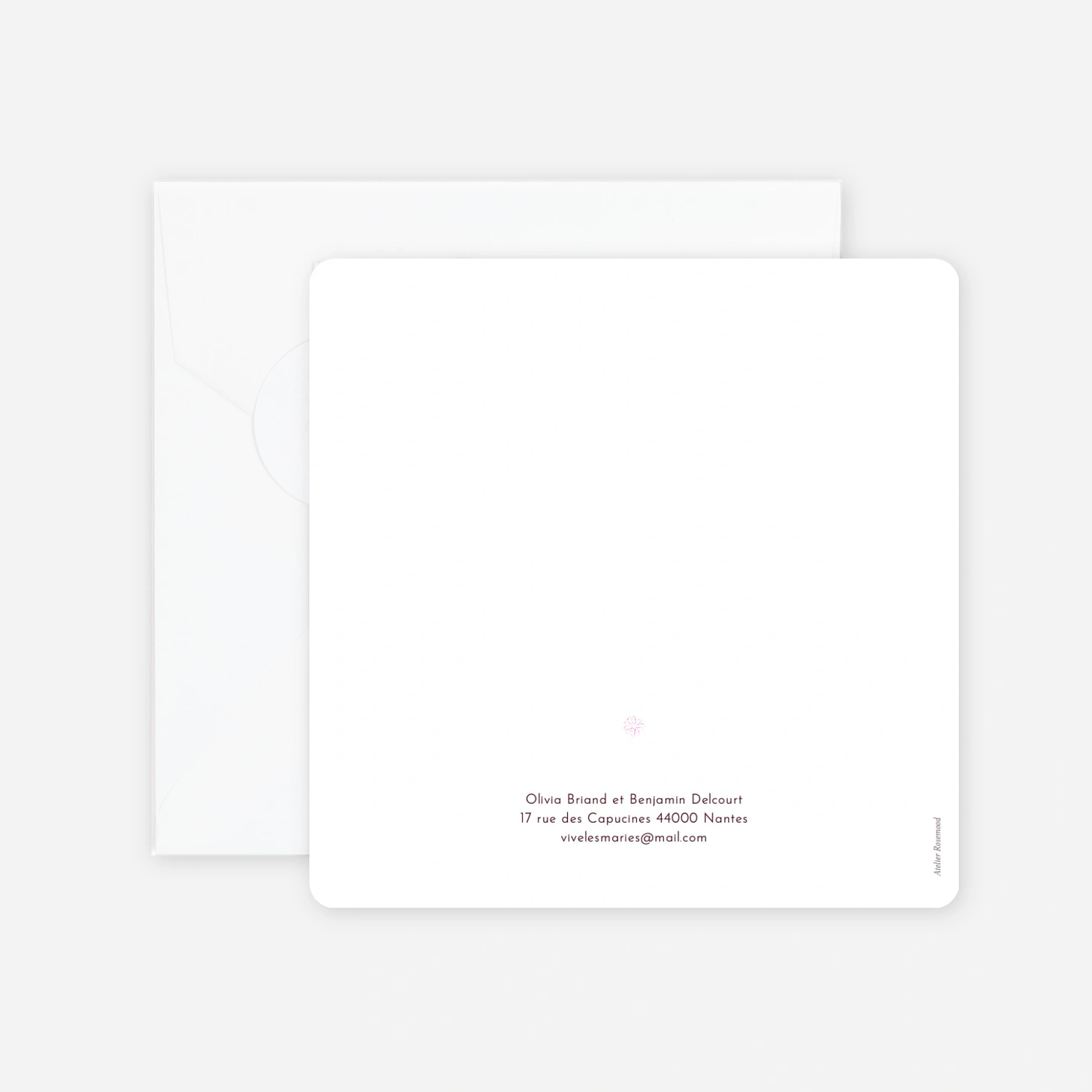 Faire-part mariage Laure de Sagazan II