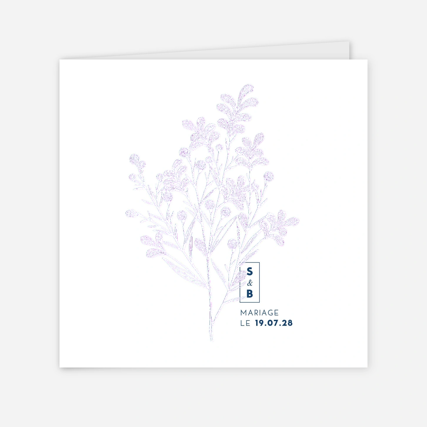 Faire-part mariage Laure de Sagazan