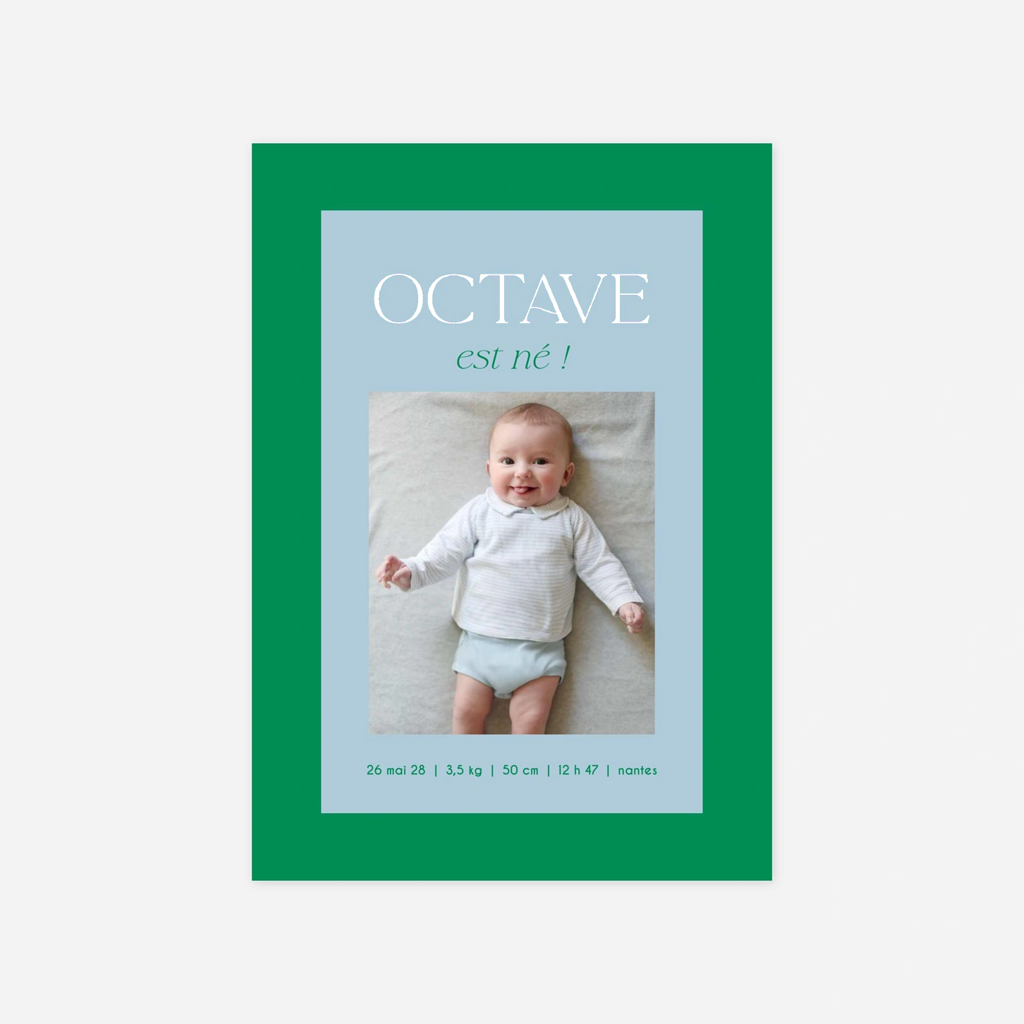 Faire-part naissance Le Début de Tout