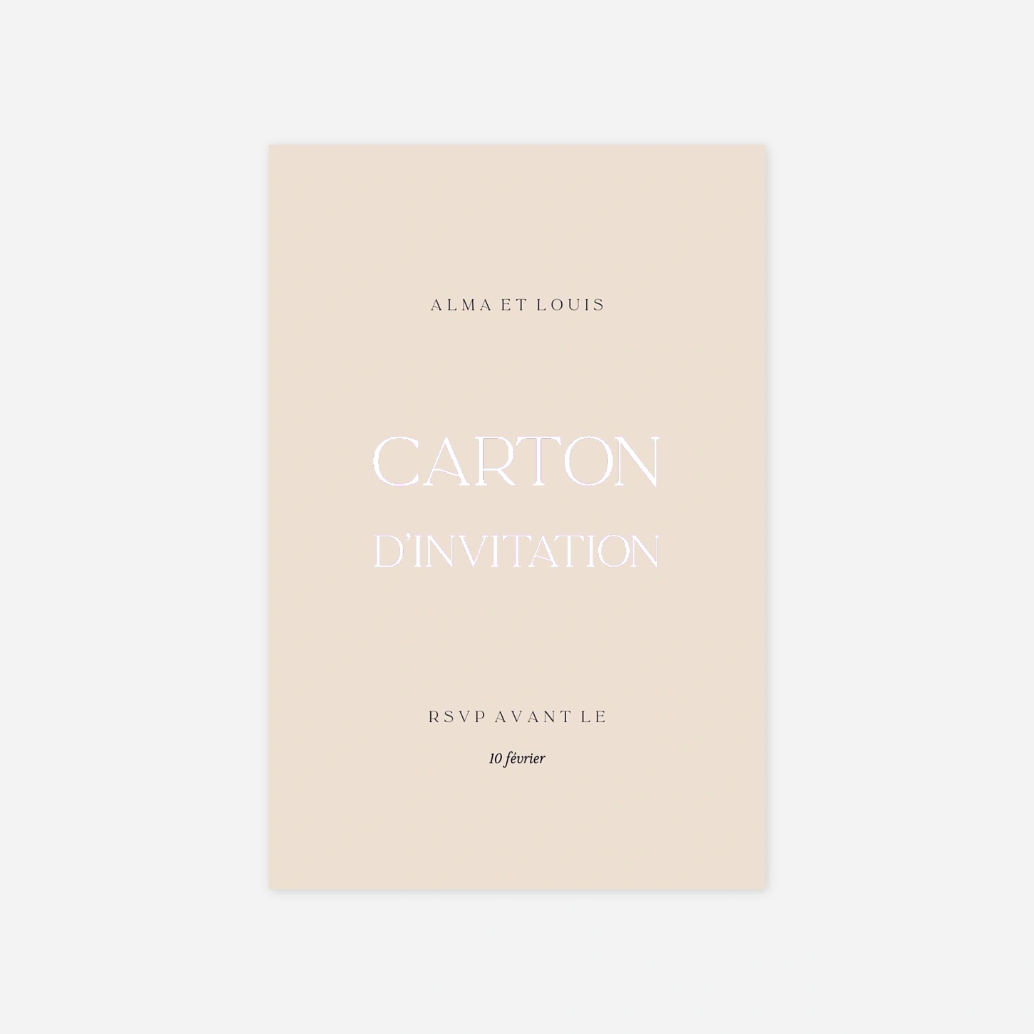 Carton d'invitation L'essence