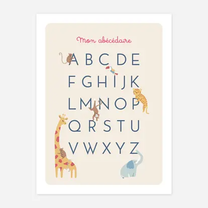 Affiche La famille des animaux