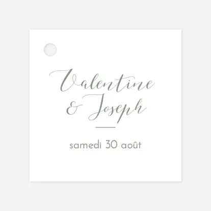 Etiquette perforée mariage Les hautes herbes