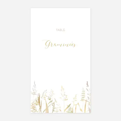 Marque-table mariage Les hautes herbes