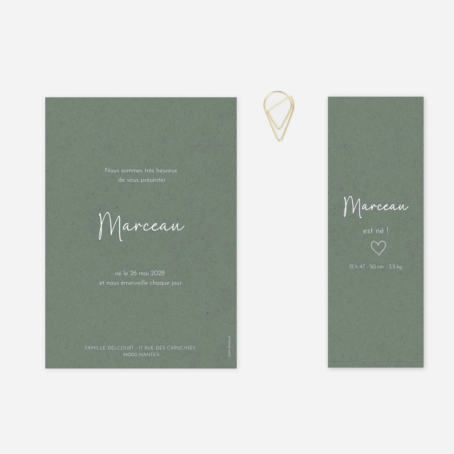 Faire-part naissance Lien