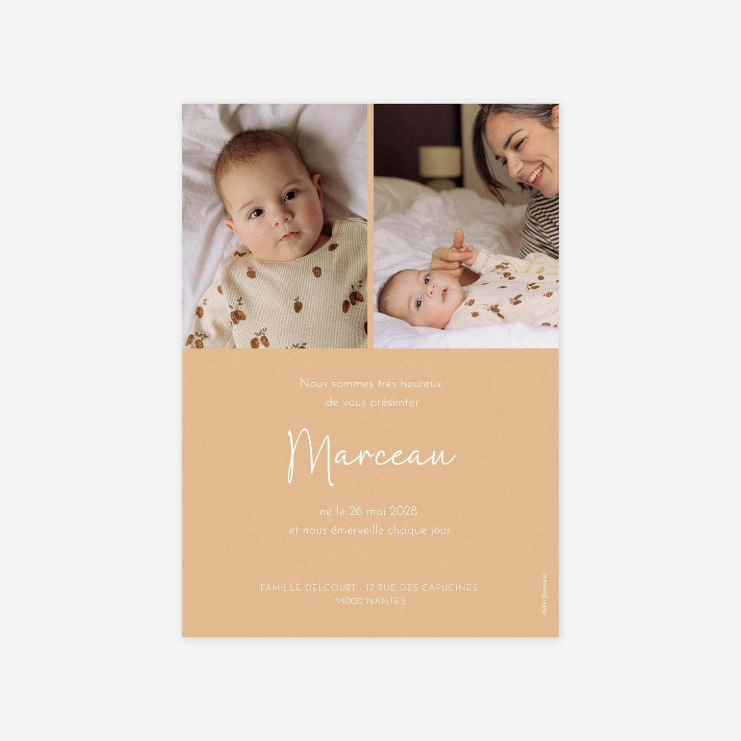 Faire-part naissance Lien