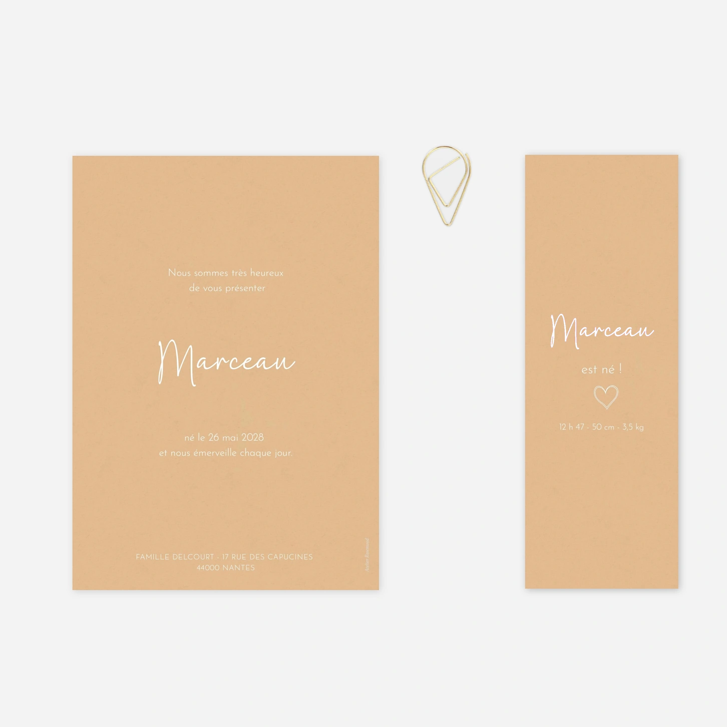 Faire-part naissance Lien