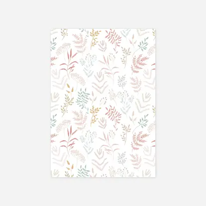 Menu baptême Liberty feuillage