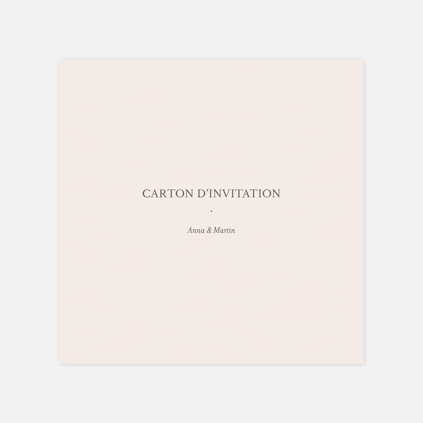 Carton d'invitation Lieu de noces