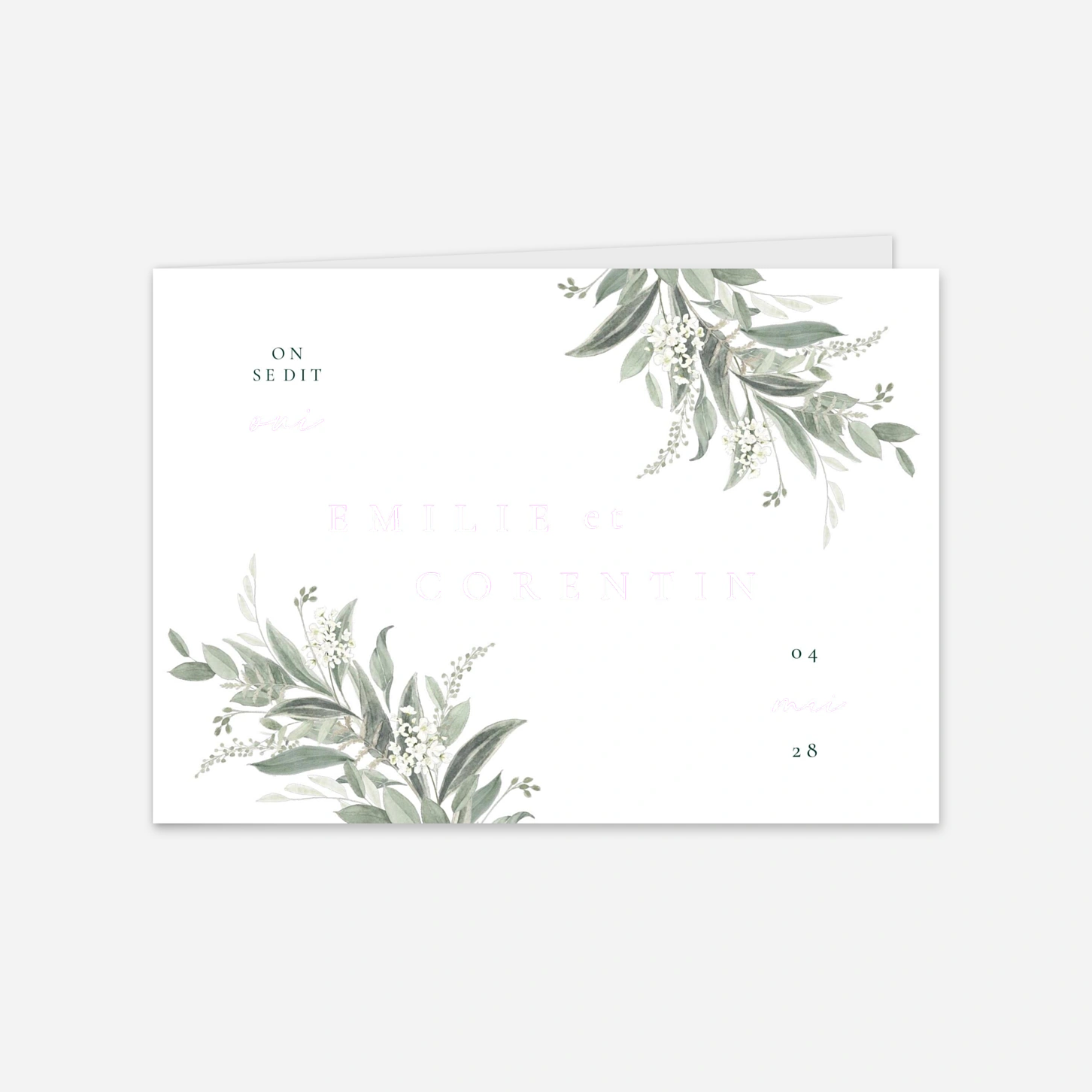 Faire-part mariage Lien végétal