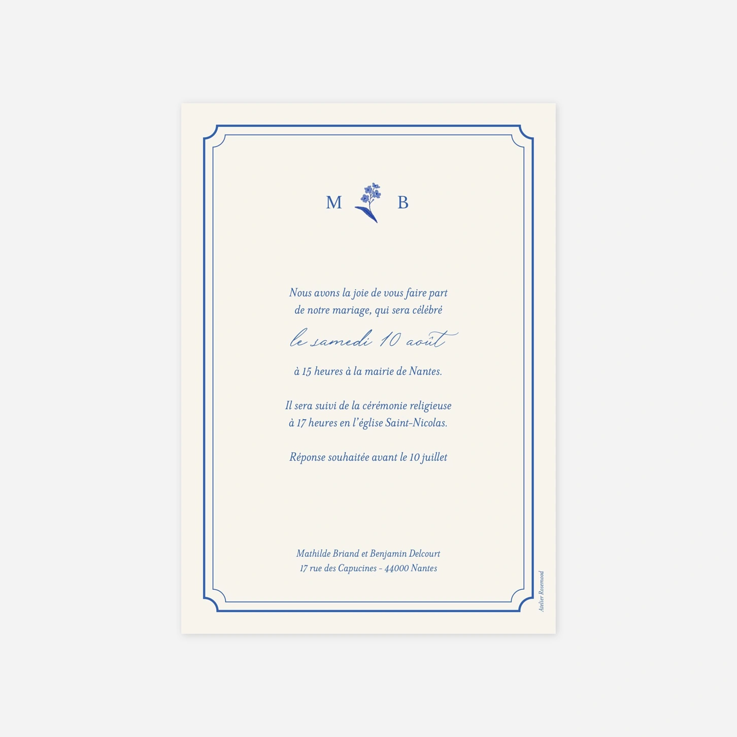 Faire-part mariage Littoral breton