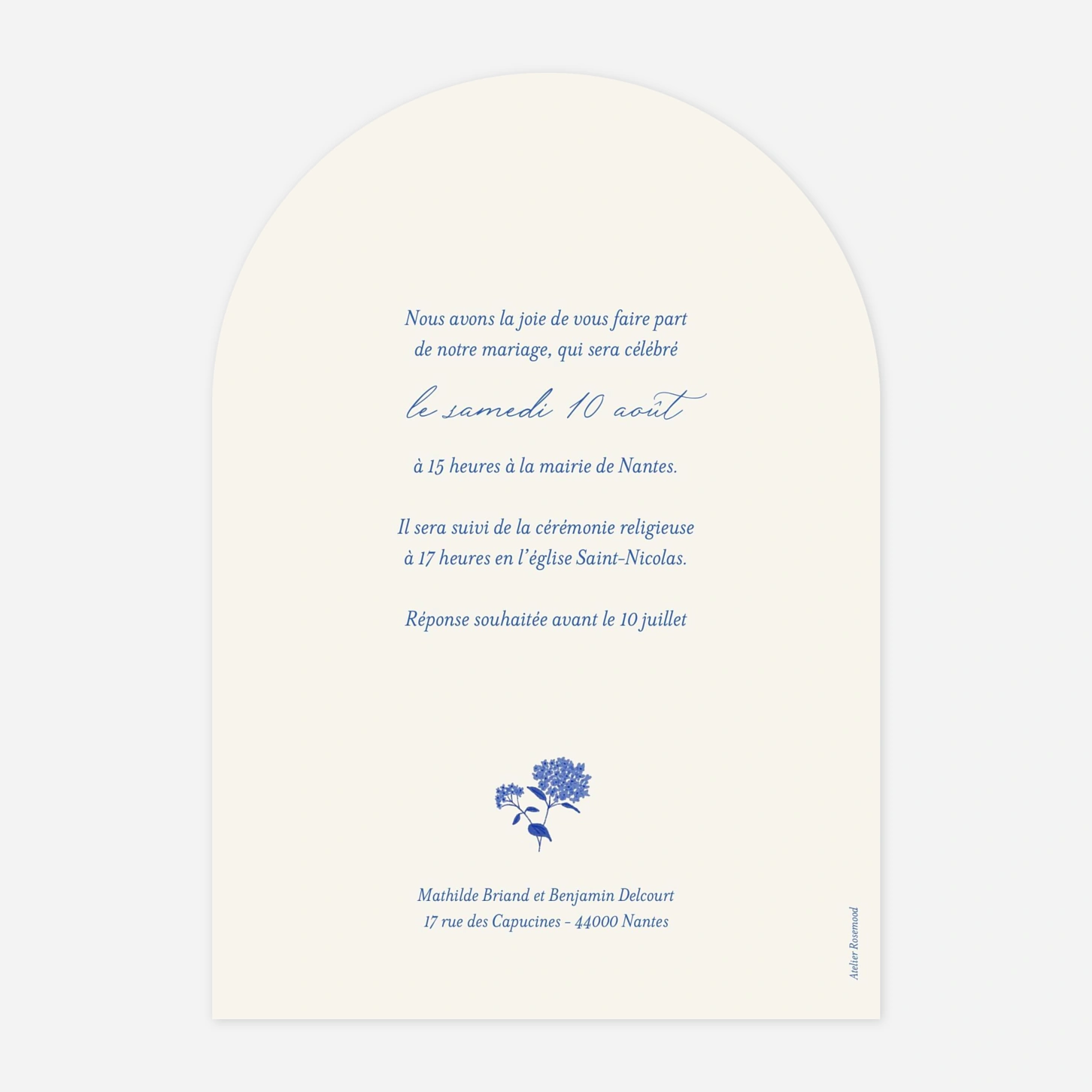 Faire-part mariage Littoral breton