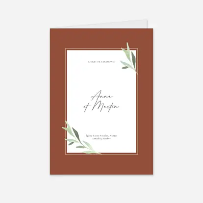 Livret de messe mariage Luberon