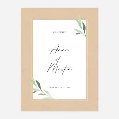 Affiche bienvenue mariage Luberon