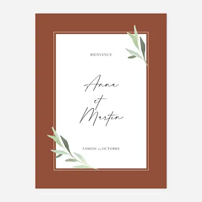 Affiche bienvenue mariage Luberon