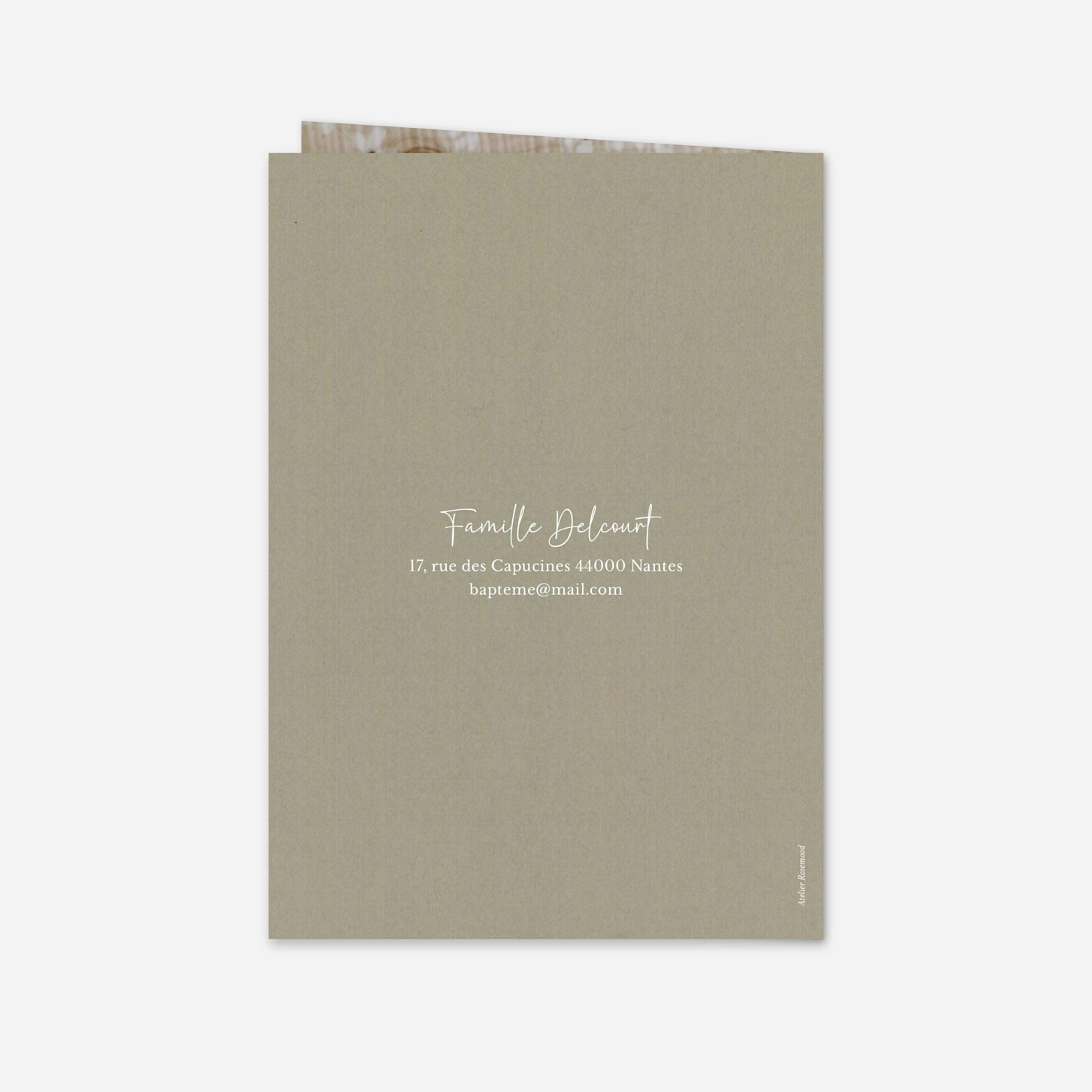 Faire-part baptême Doux trésor