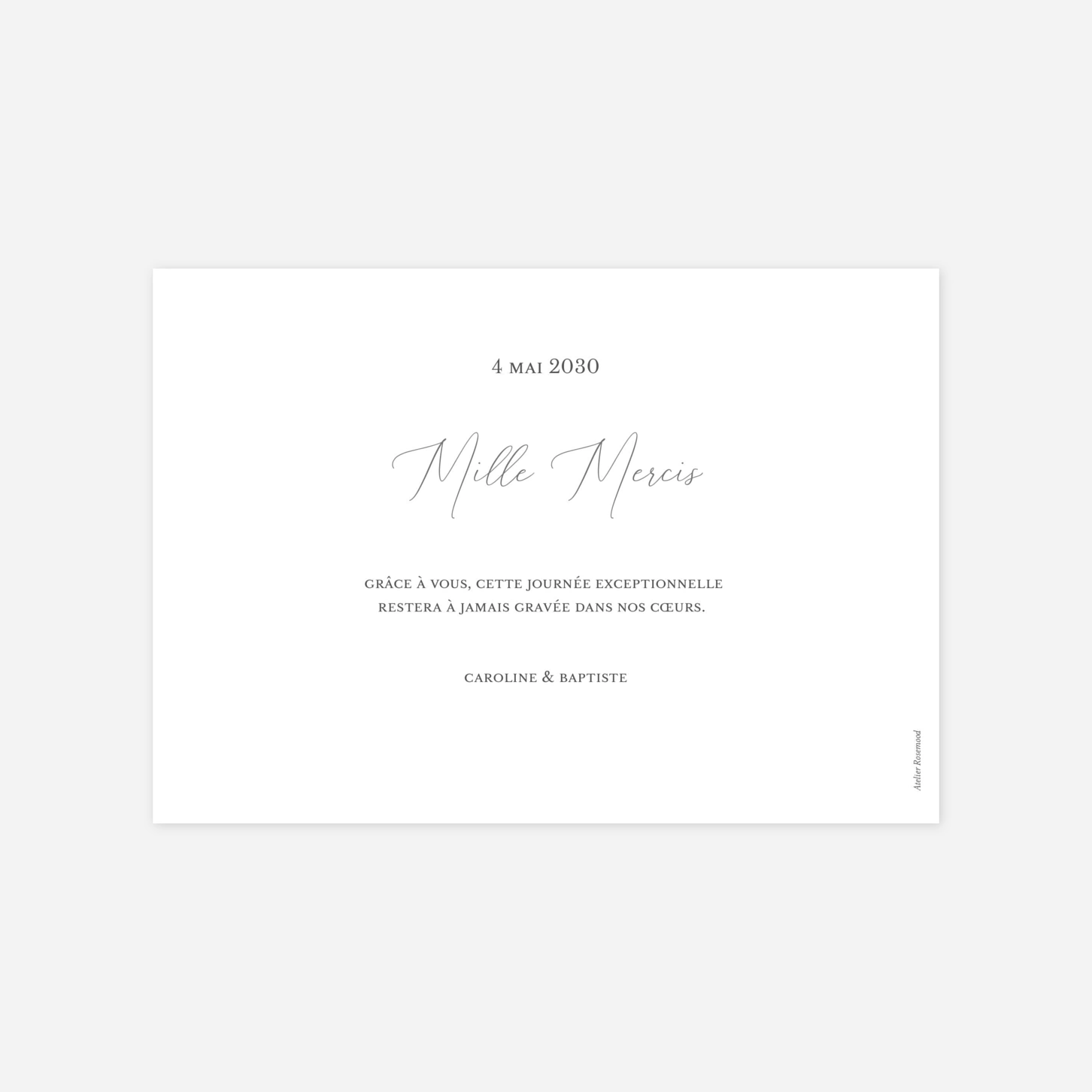 Carte de remerciements Lueur