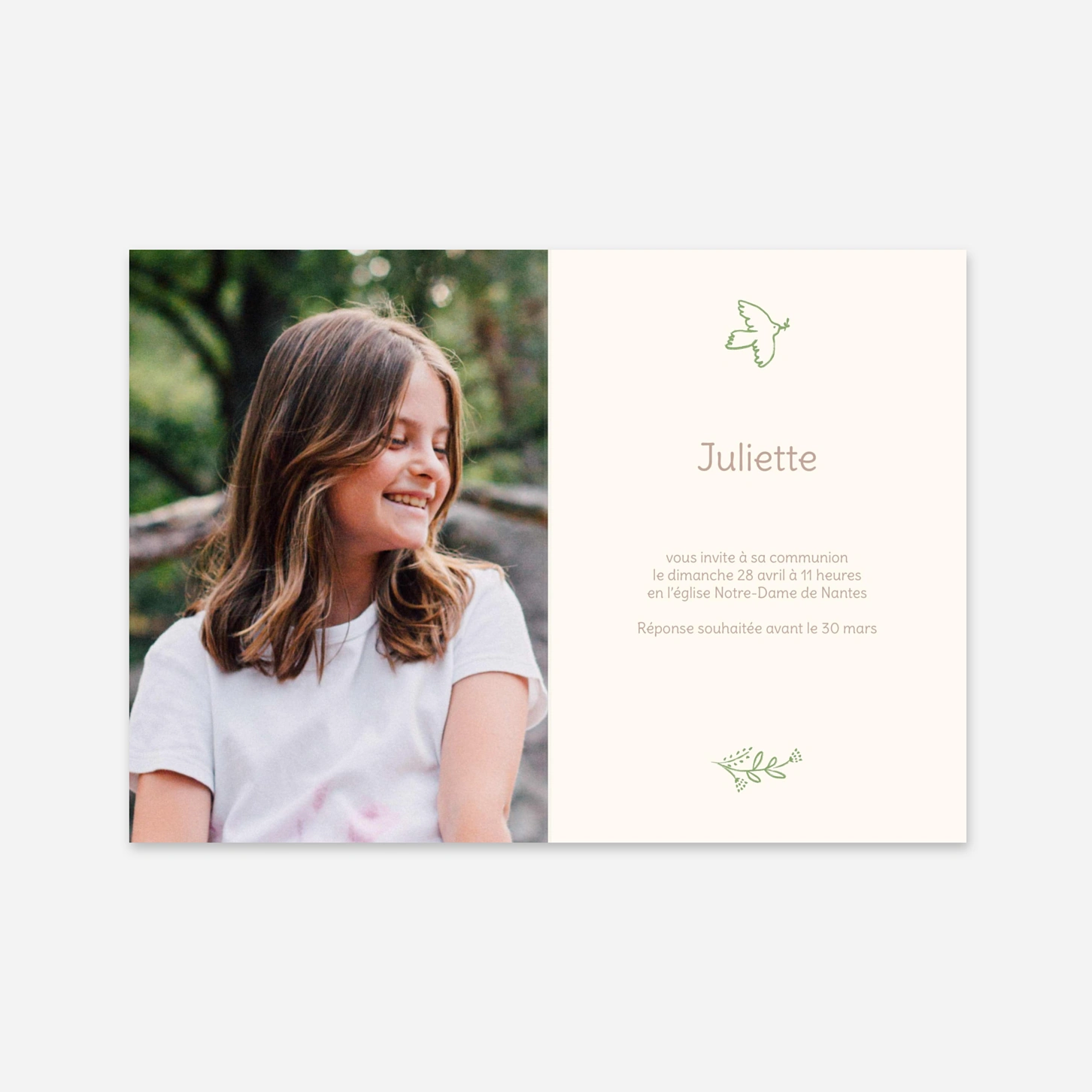Invitation communion Tendres rameaux
