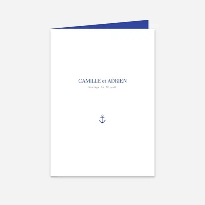 Livret de messe mariage Marin