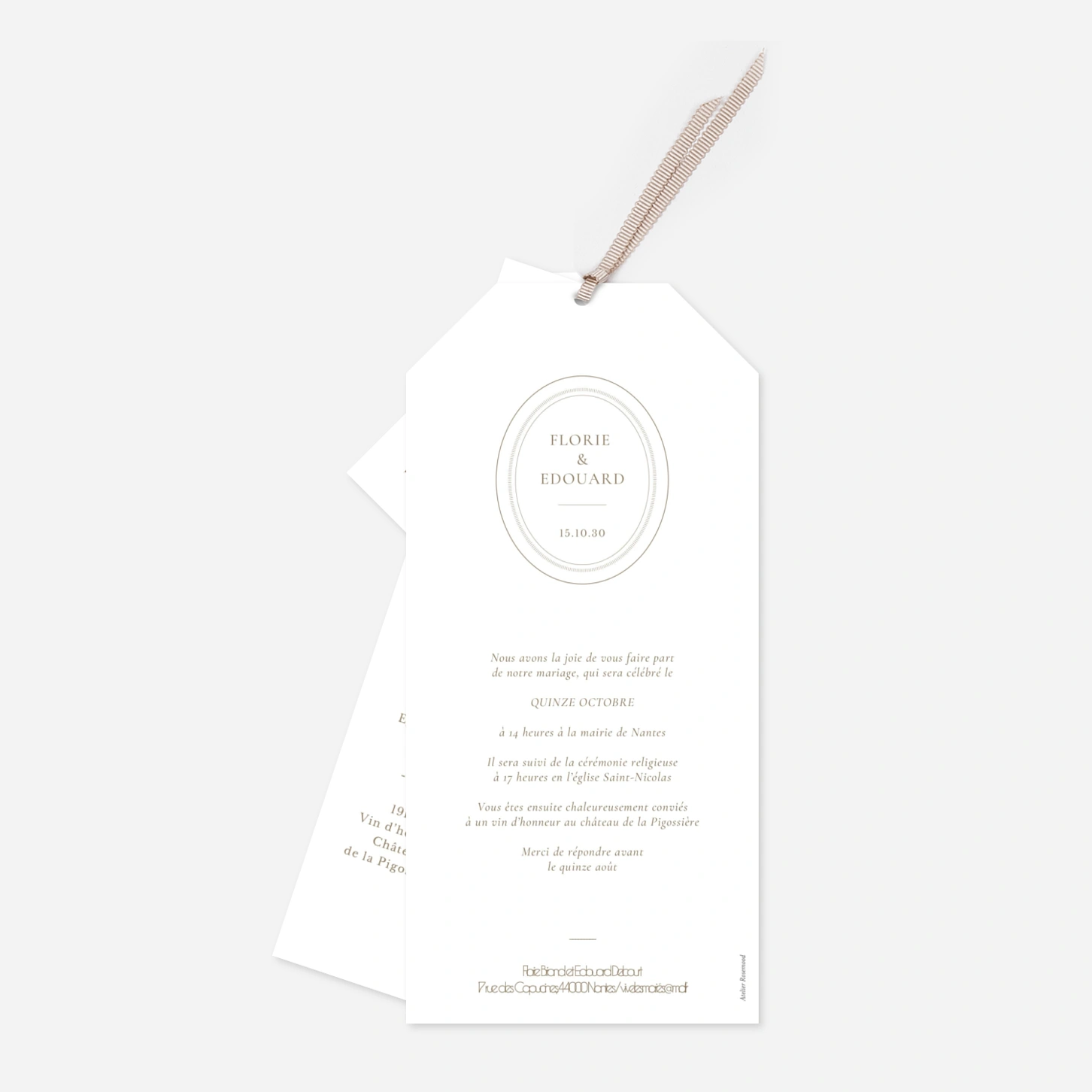 Faire-part mariage Matin