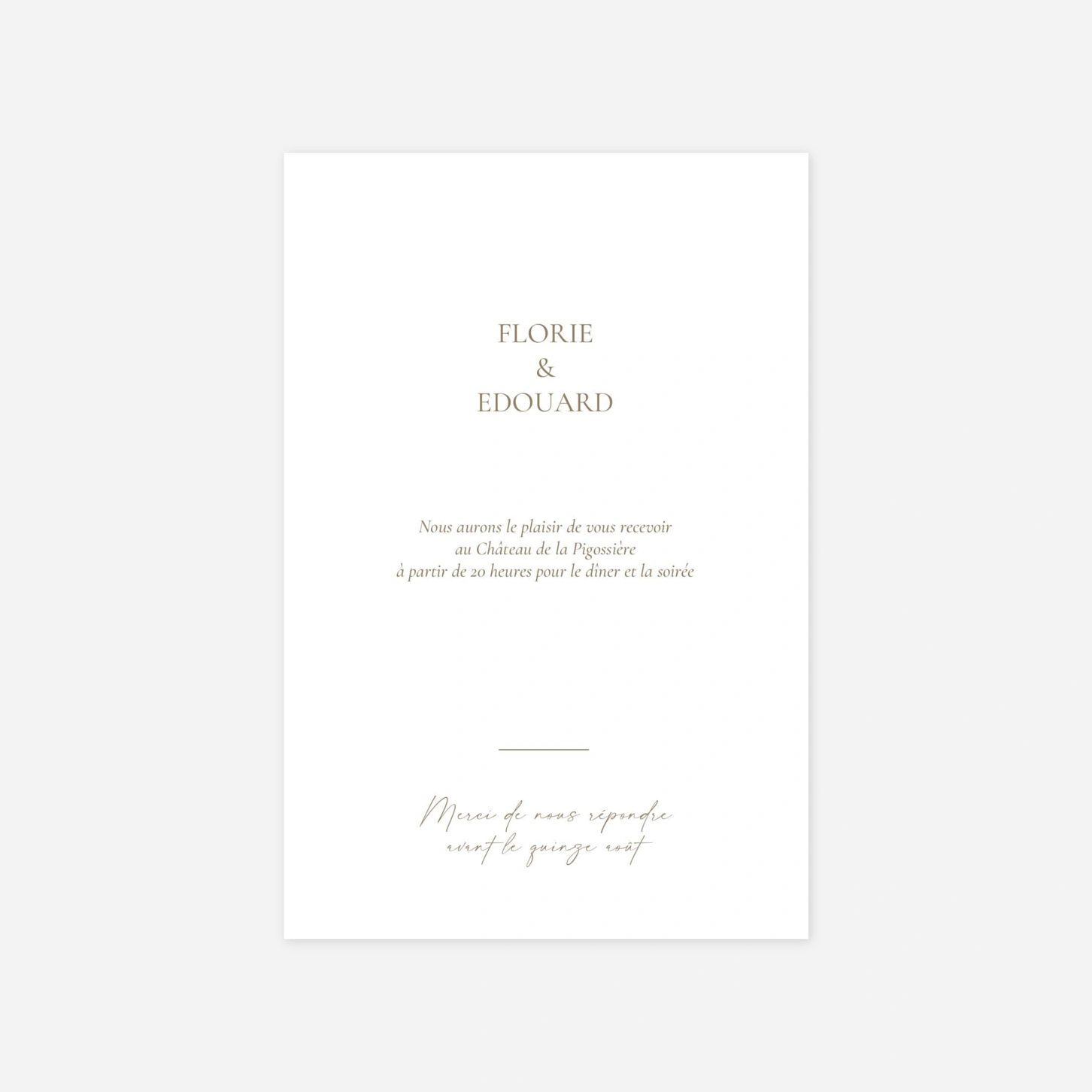 Carton d'invitation Matin