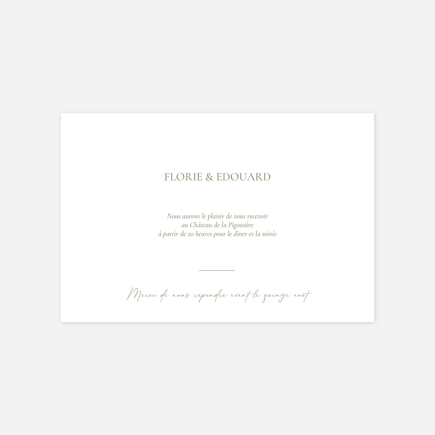 Carton d'invitation Matin