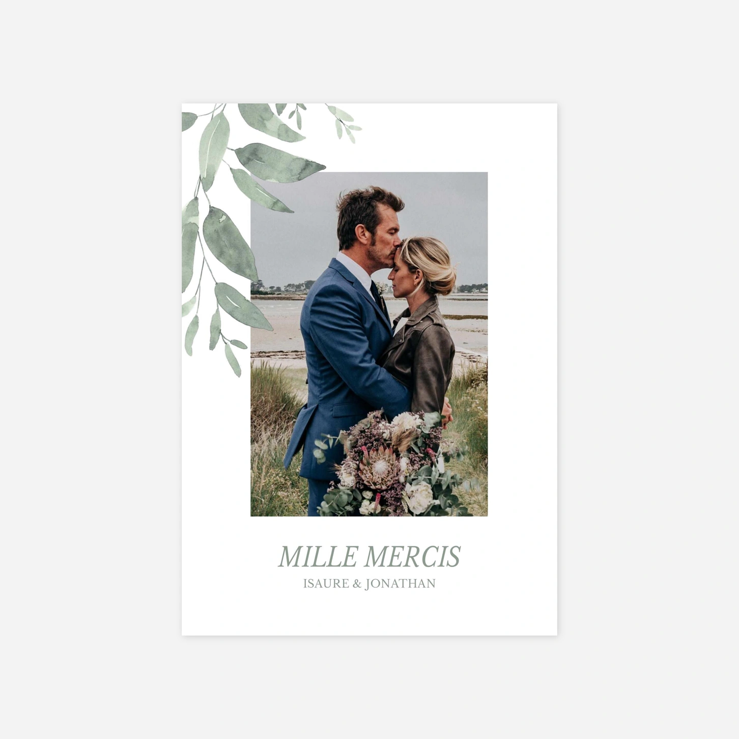 Carte de remerciements Sauge