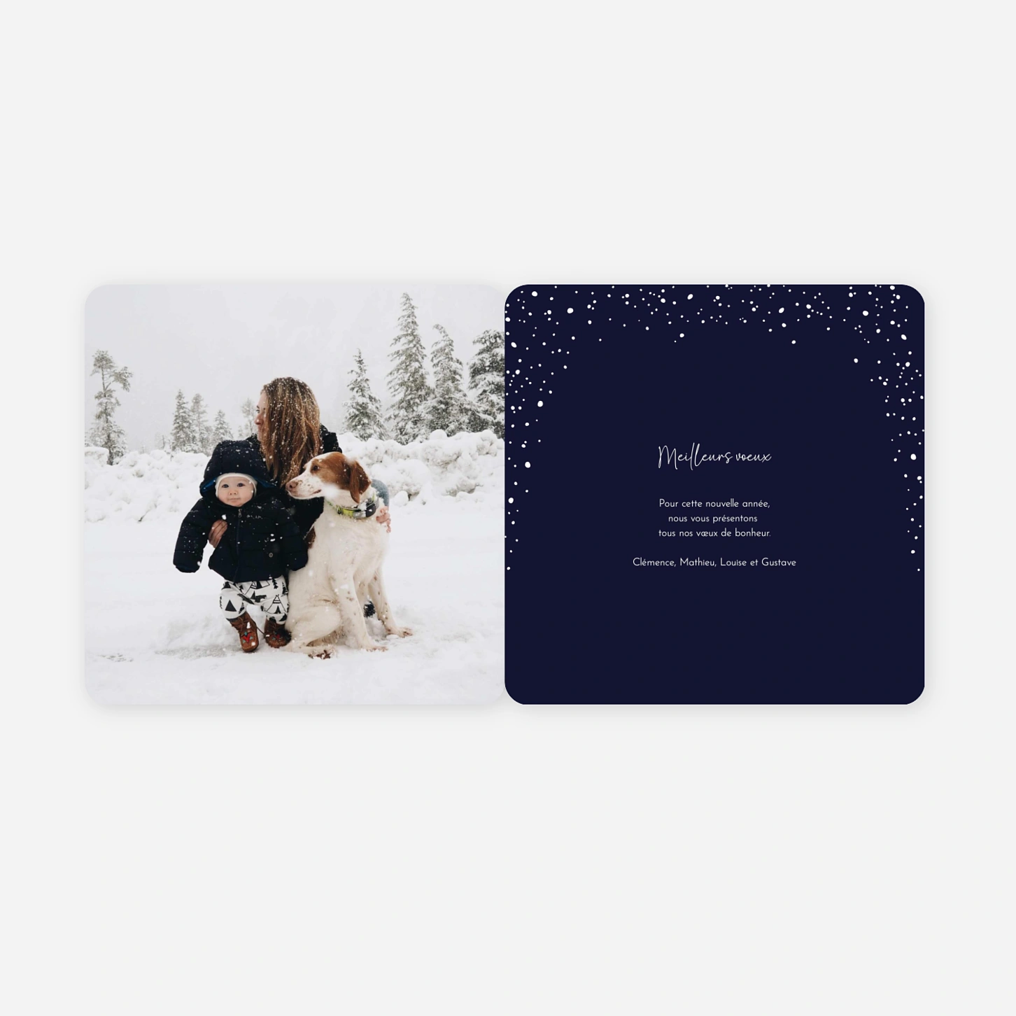 Carte de voeux Noël enchanté