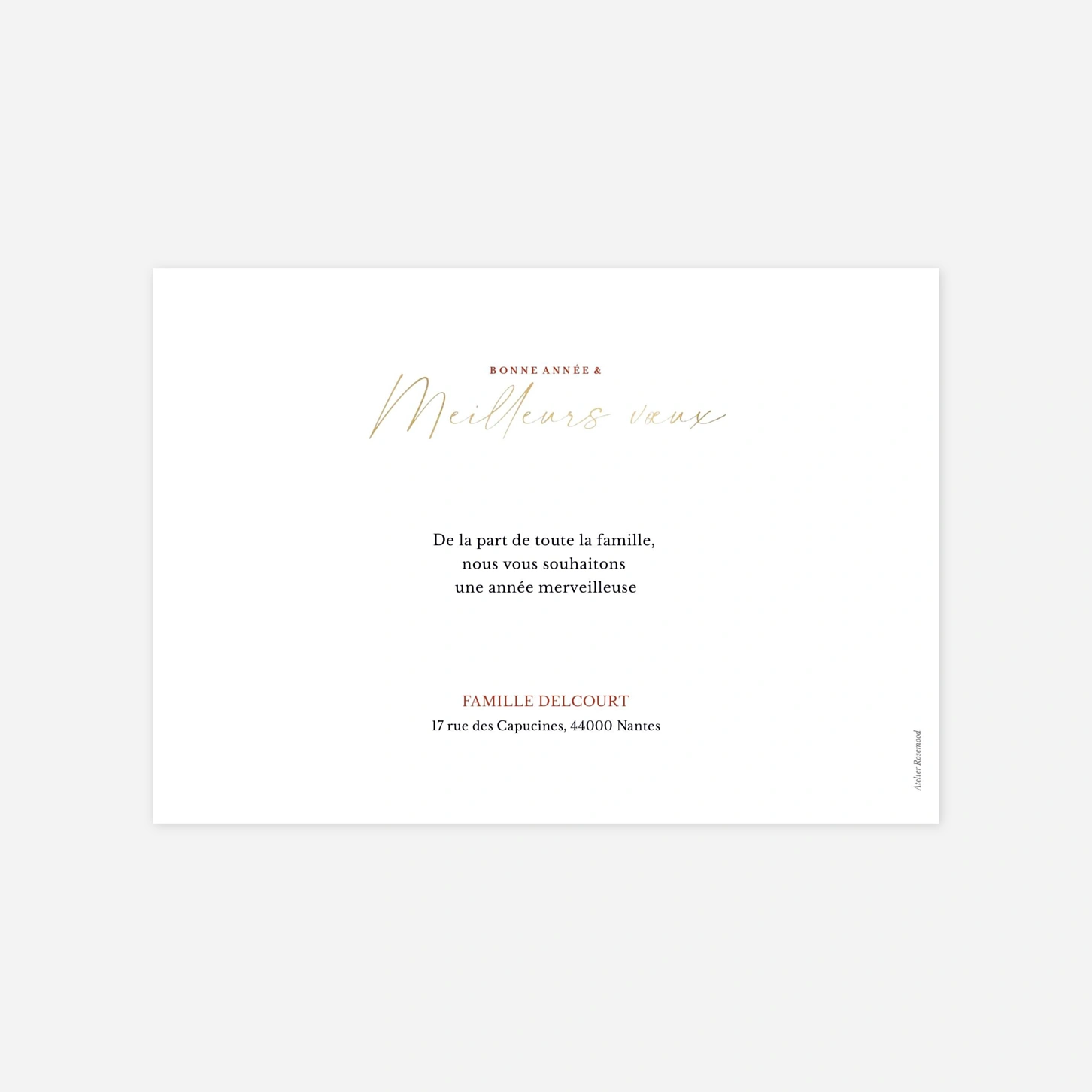 Carte de voeux Bonheur d’hiver