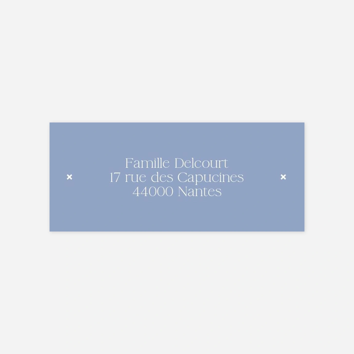 Étiquette expéditeur voeux Message brodé