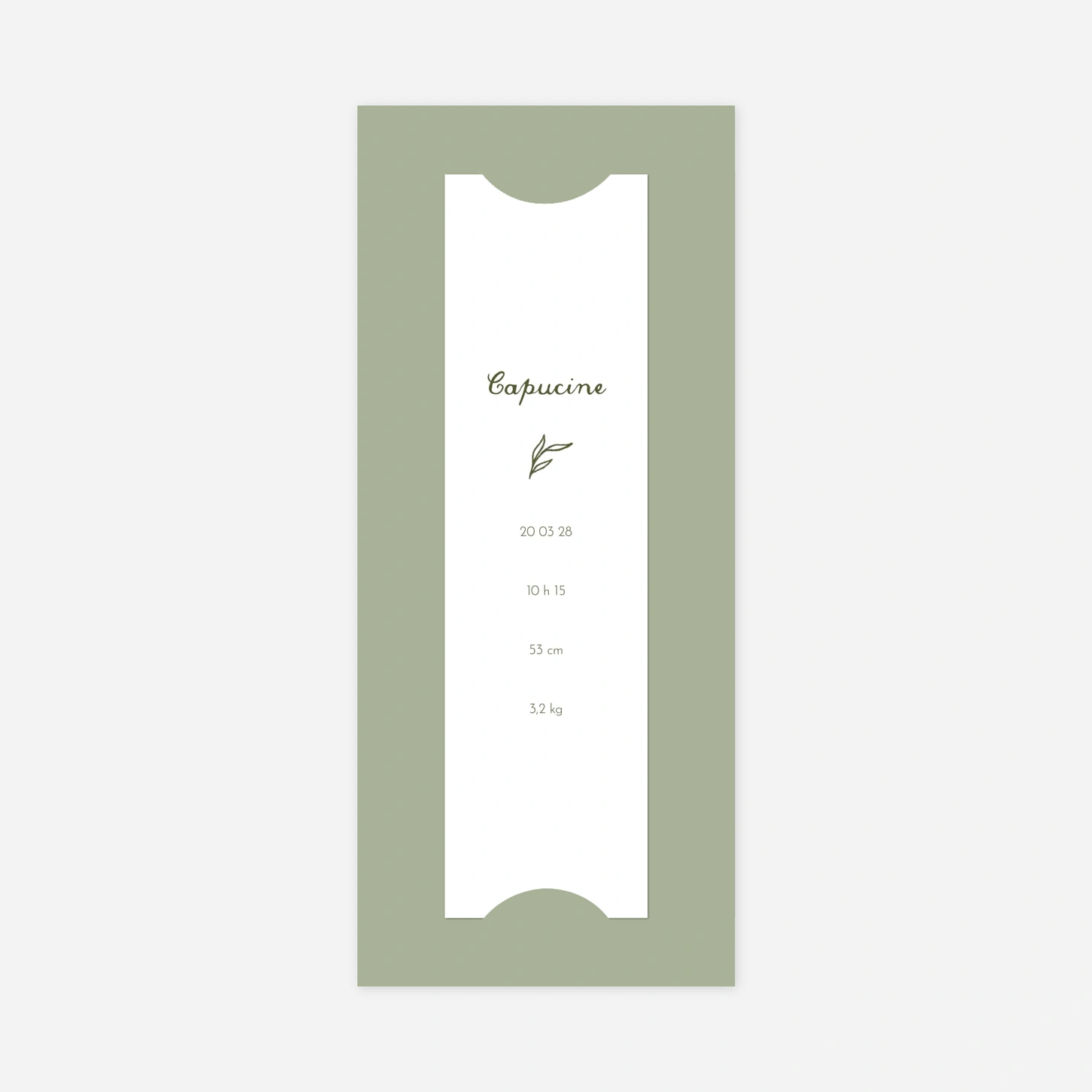 Faire-part naissance Médaillon fleuri