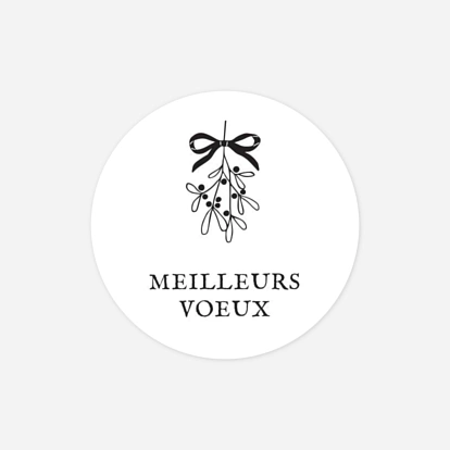 Étiquette cadeau Noël Médaillon hivernal