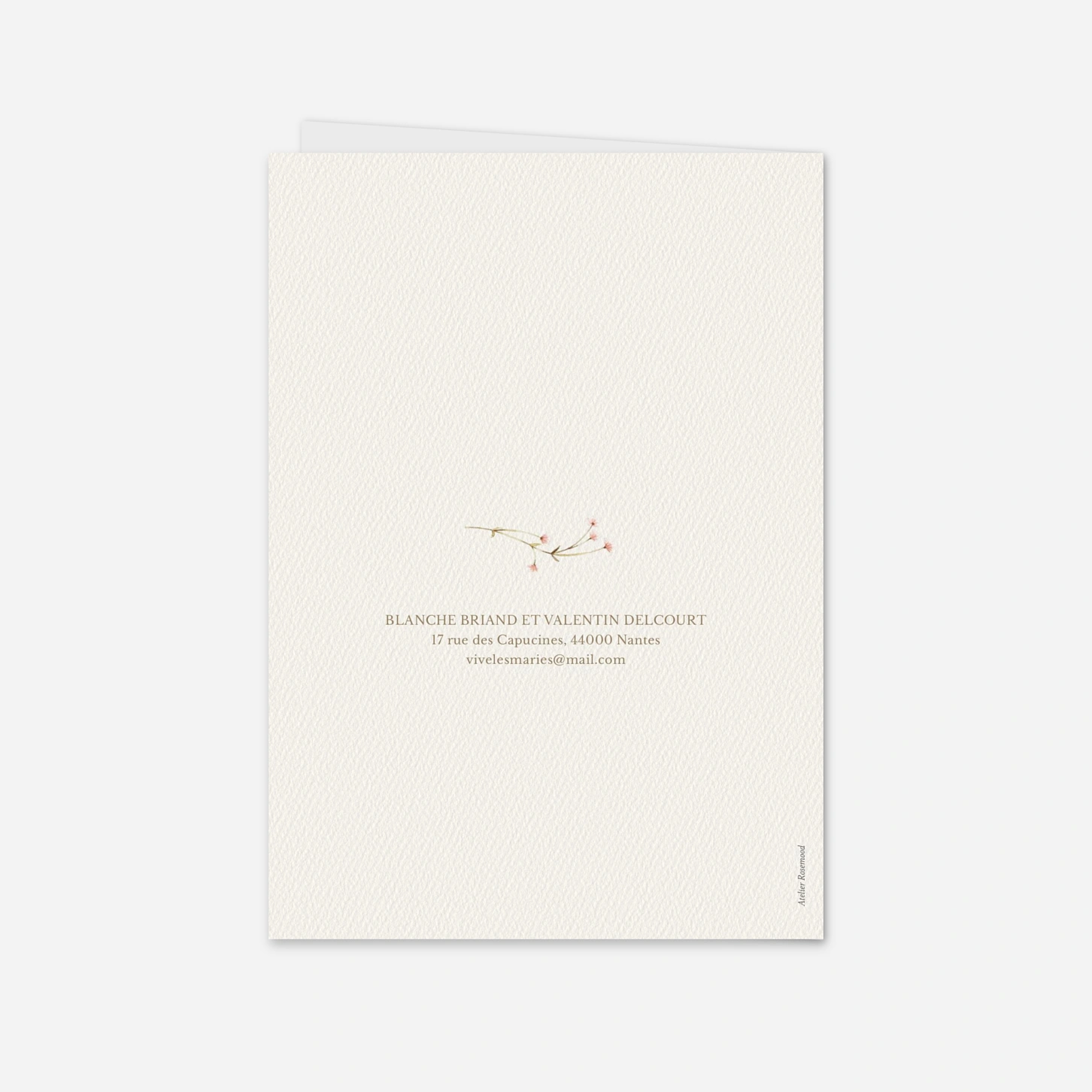 Faire-part mariage Monogramme Floral
