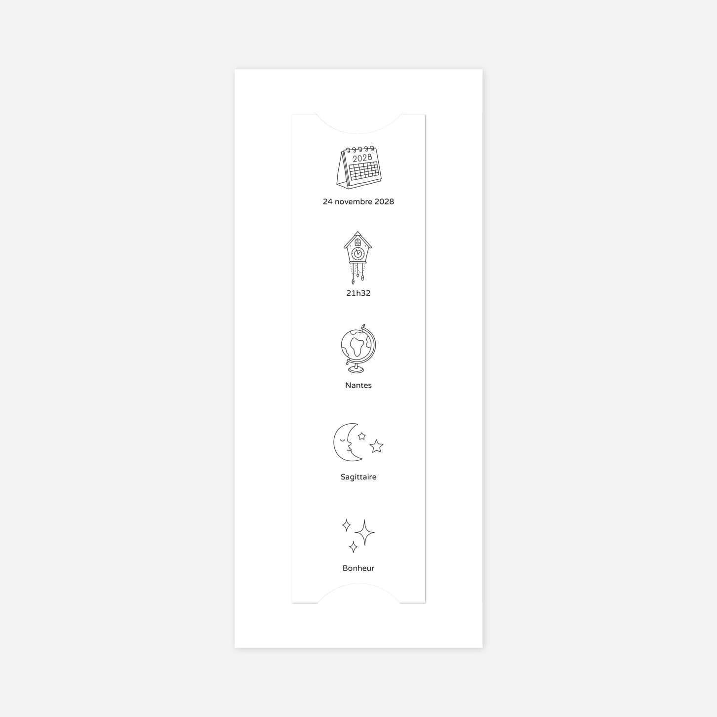 Faire-part naissance Mon histoire en pictos
