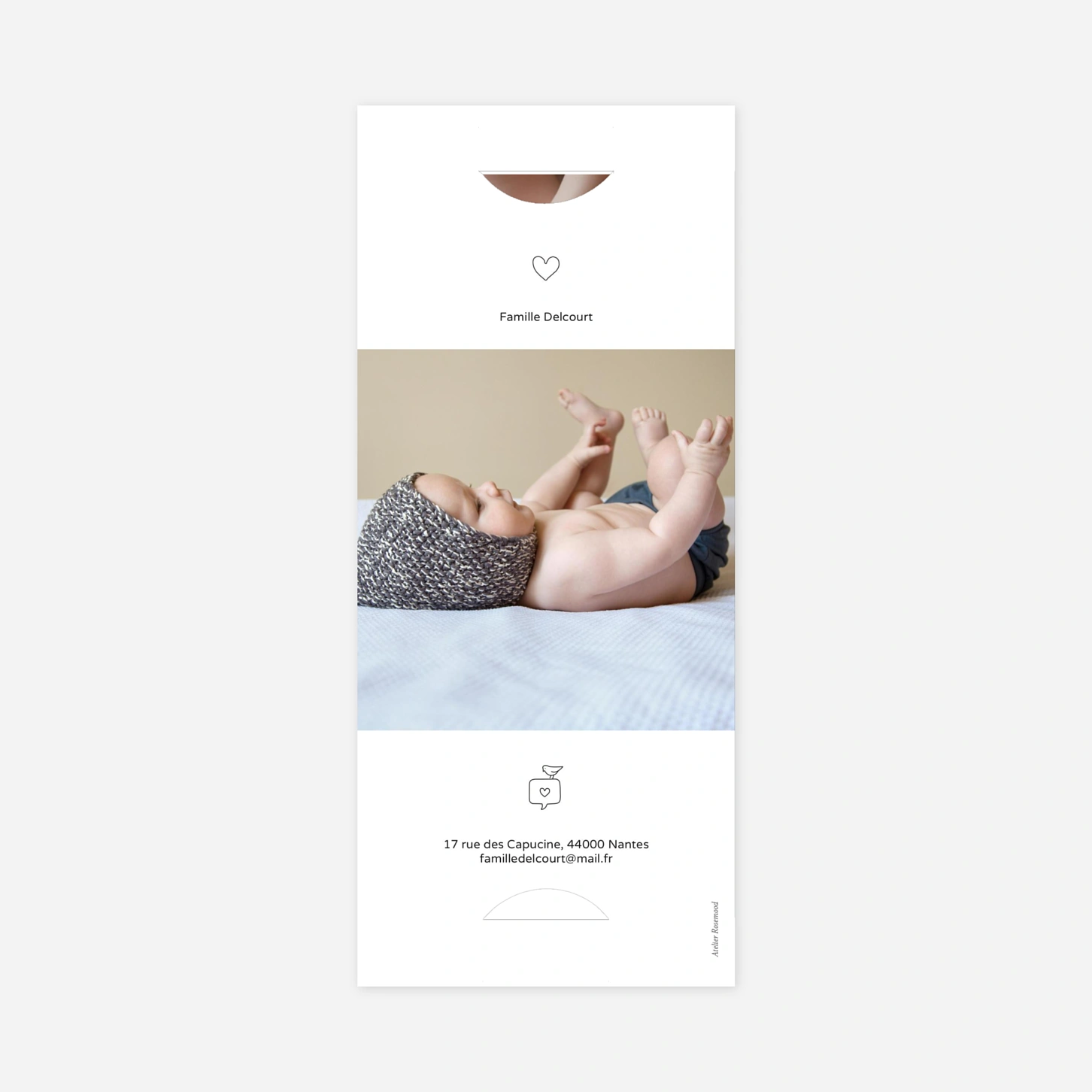 Faire-part naissance Mon histoire en pictos