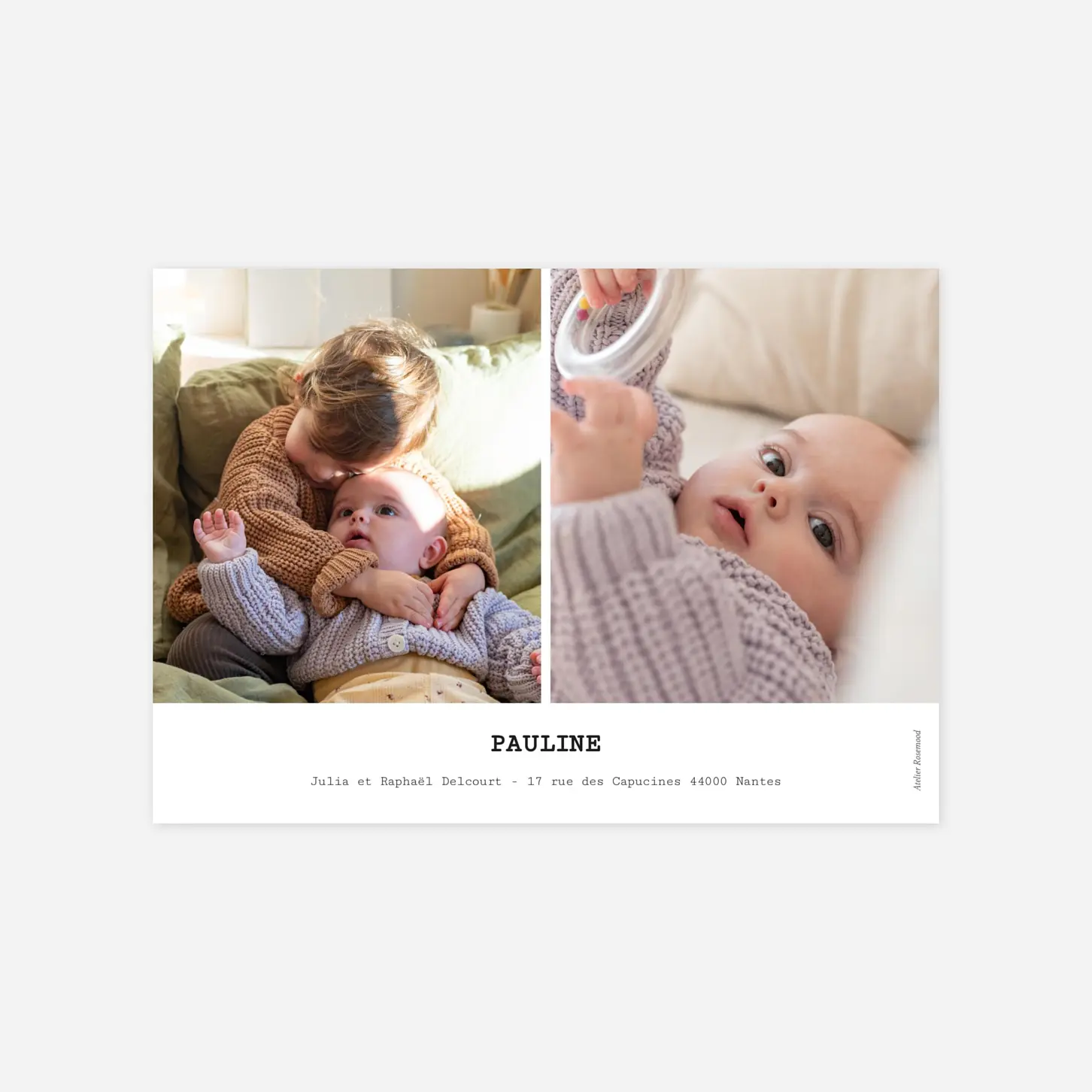 Faire-part naissance Minimal