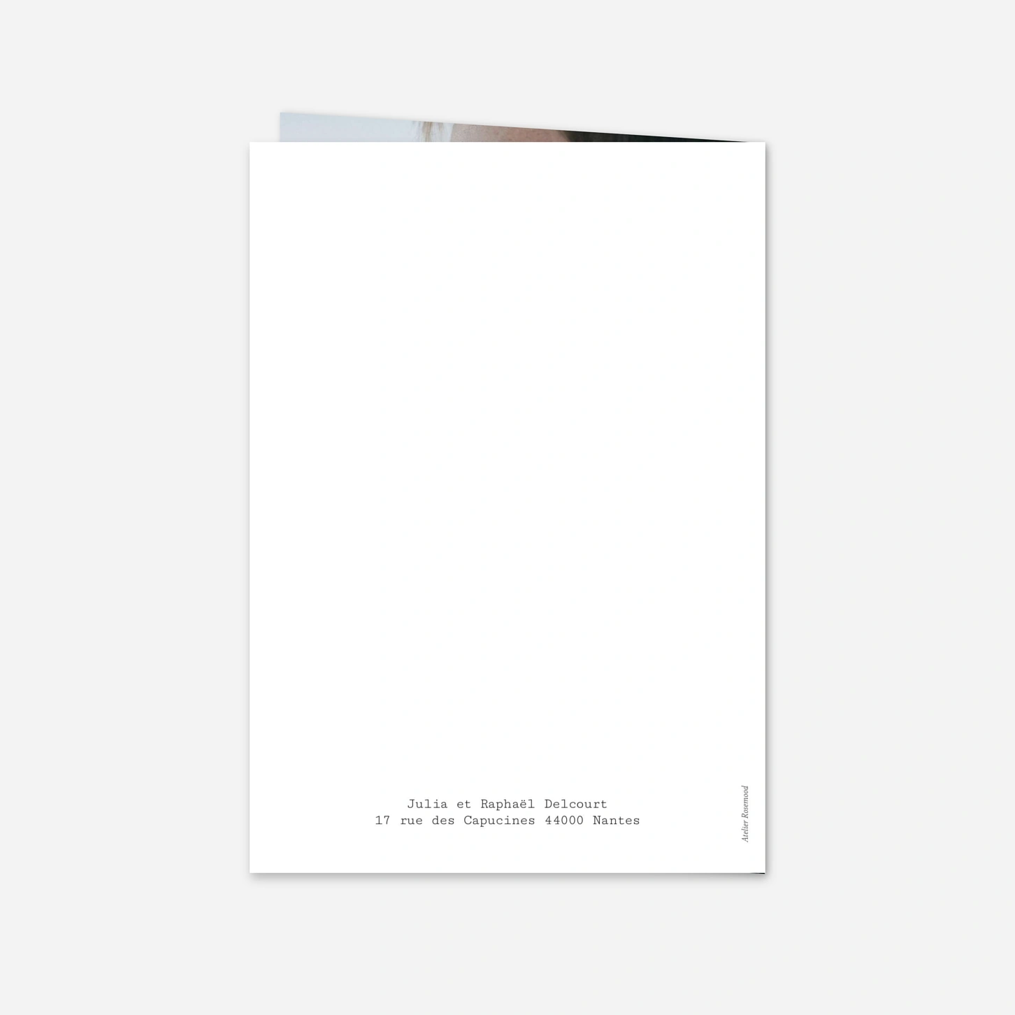 Carte de remerciements Minimal