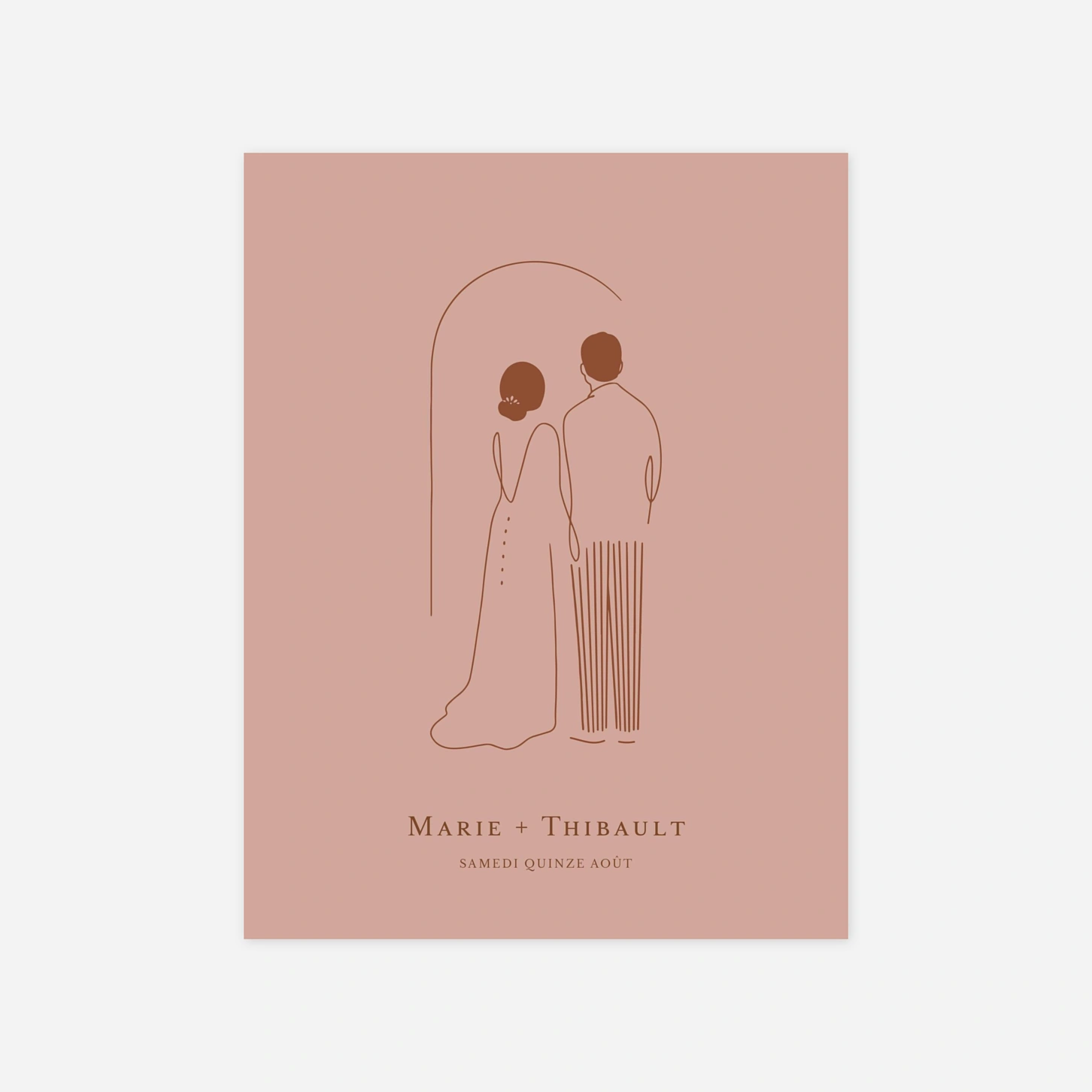 Faire-part mariage Mariés minimalistes